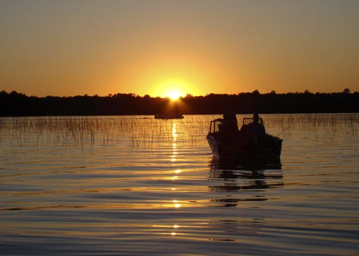 Sunset fishing on Blackwater Lake